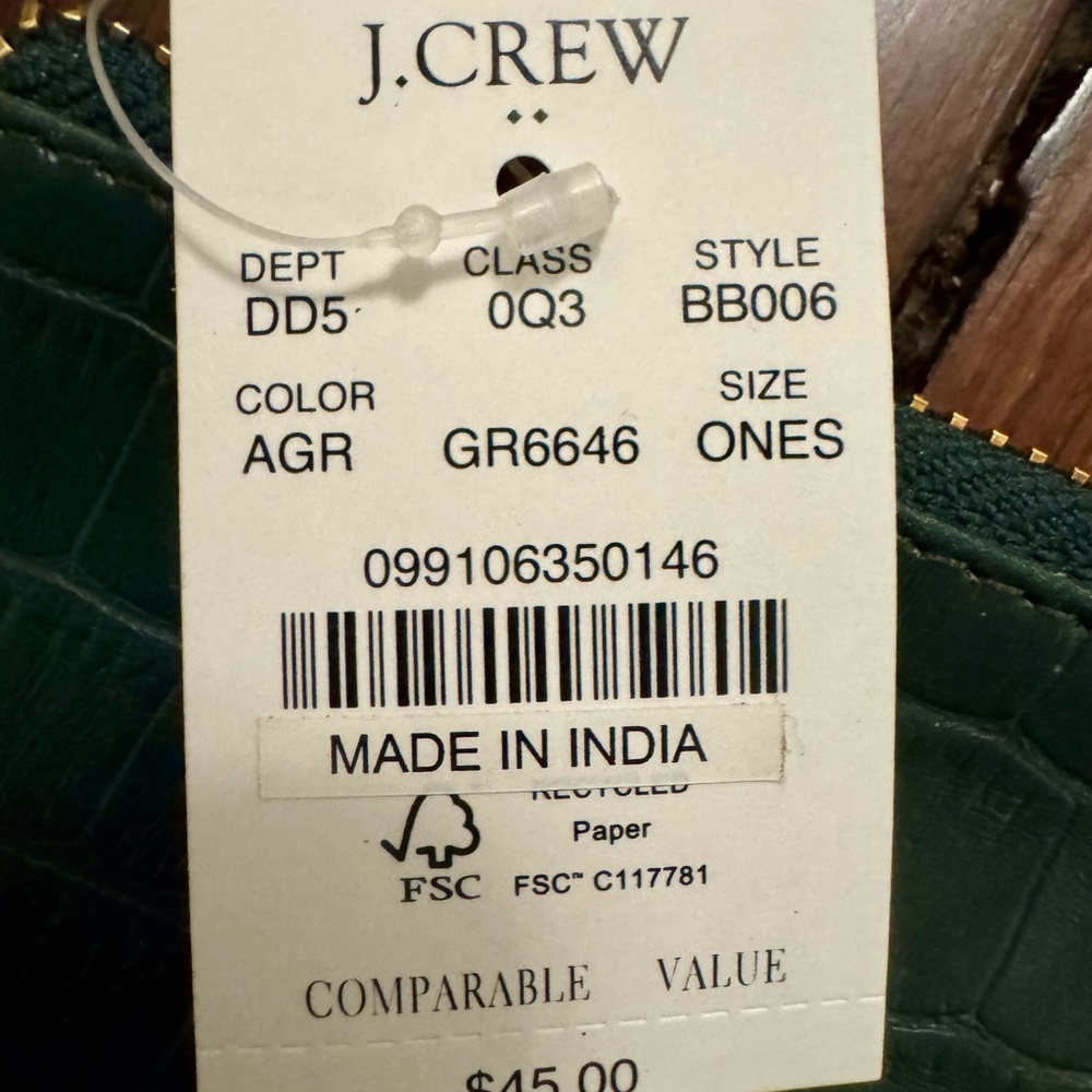 J.Crew Green Croc-Embossed Accessory - Picture 3 of 3